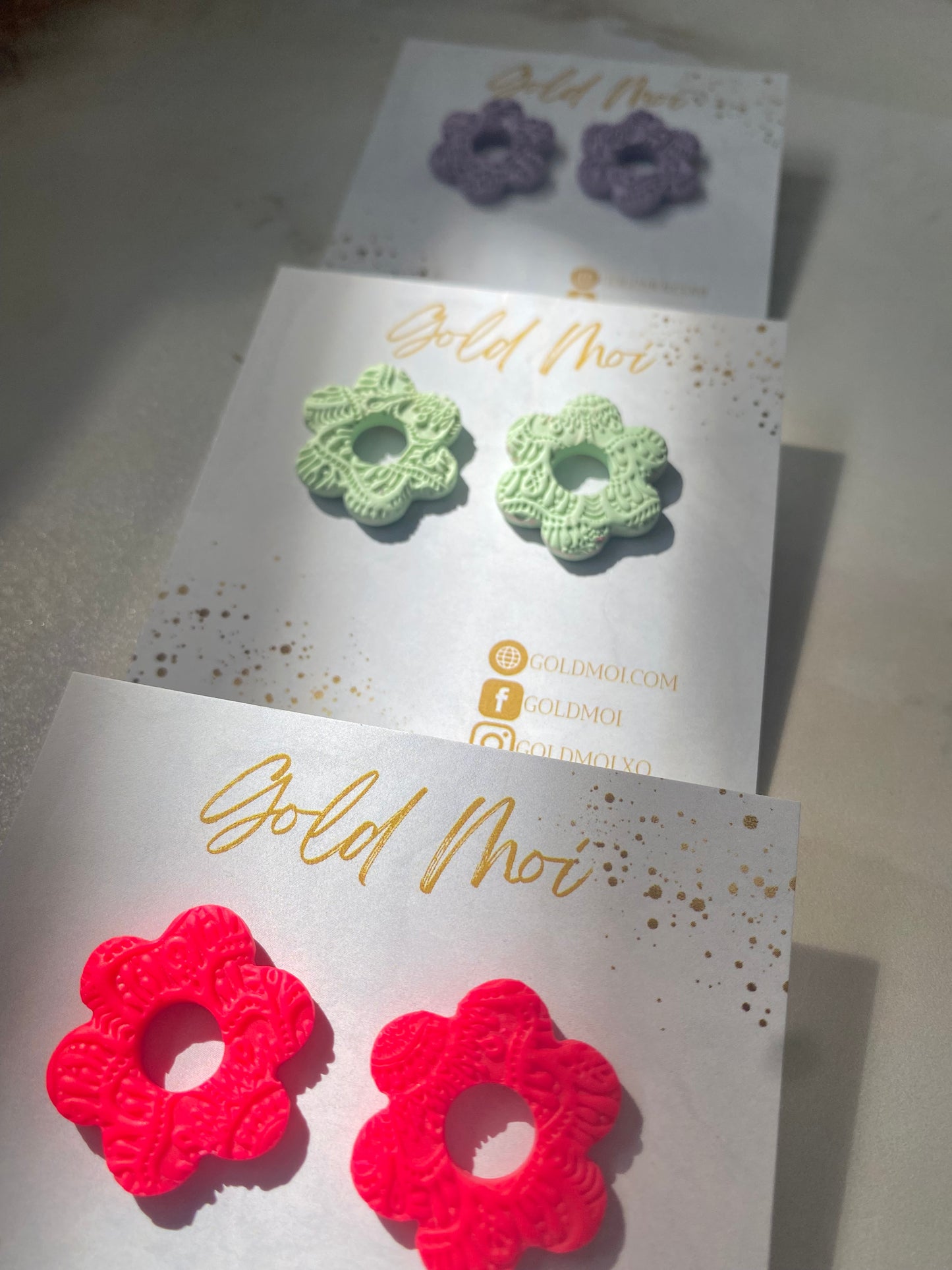 Boucles d'oreilles fleur